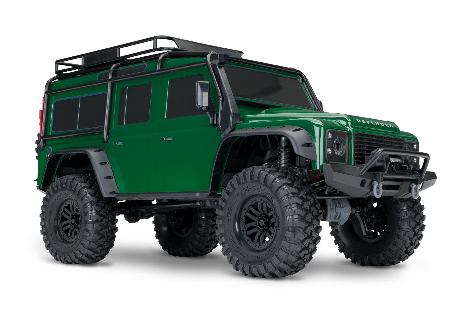 Traxxas TRX-4 Land Rover Defender 1:10 4X4 Trail Crawler - Green - Clipless Body (TRX82256-4-GRN)