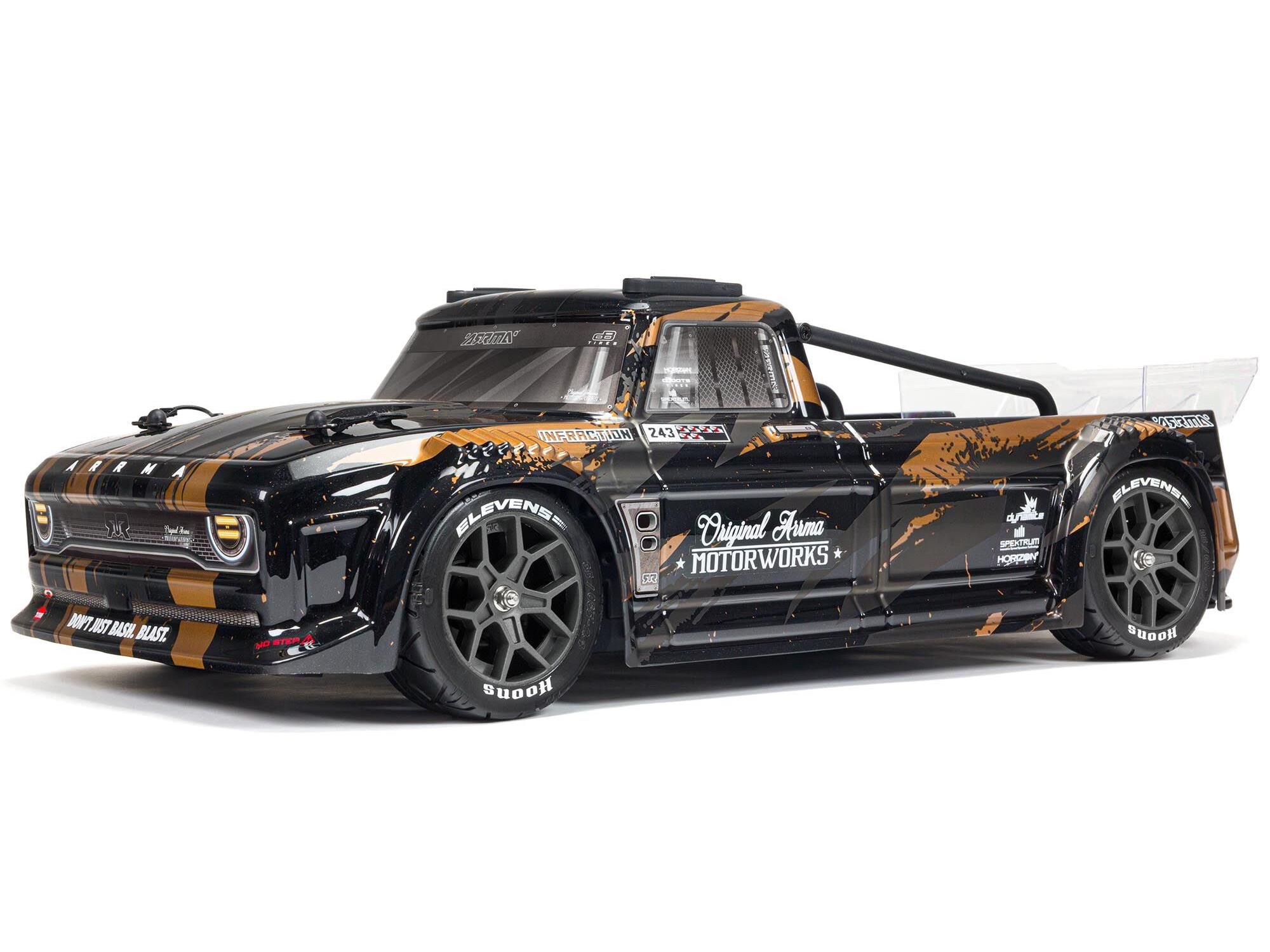 Arrma 1/8 INFRACTION 3S 4X4 BLX Resto-Mod Truck RTR Black/Gold (C-ARA4315V3T1)