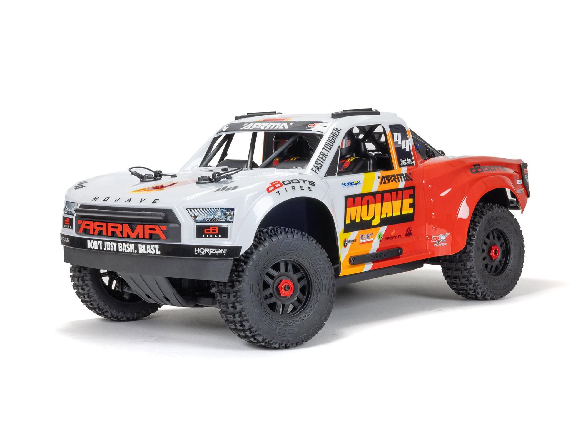 Arrma 1/8 MOJAVE 4S 4X4 BLX DT (with Centre Diff) RTR White (C-ARA4404T1)
