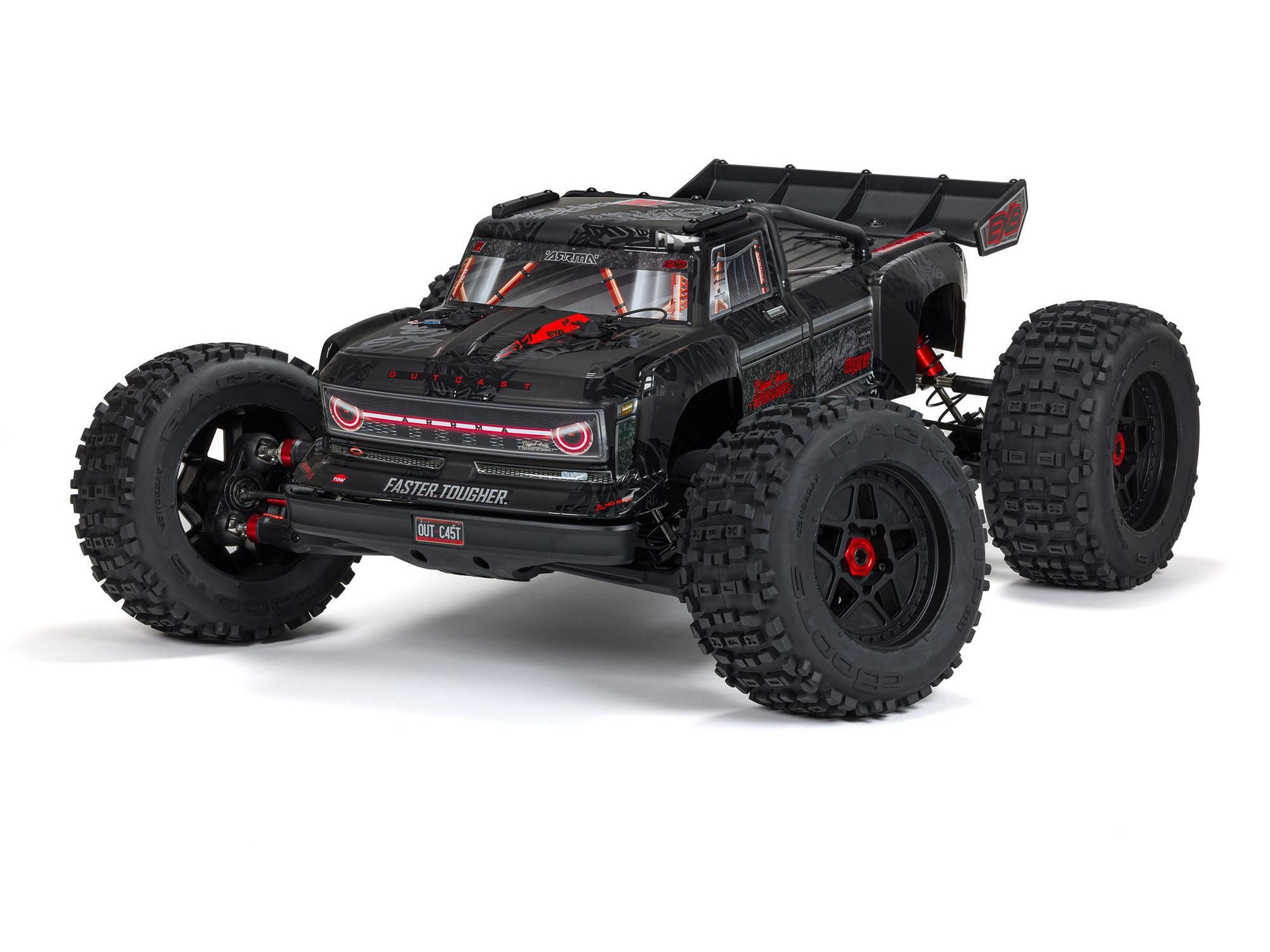Arrma 1/5 OUTCAST 8S 4X4 BLX EXB Stunt Truck RTR Black (C-ARA5810V2T1)