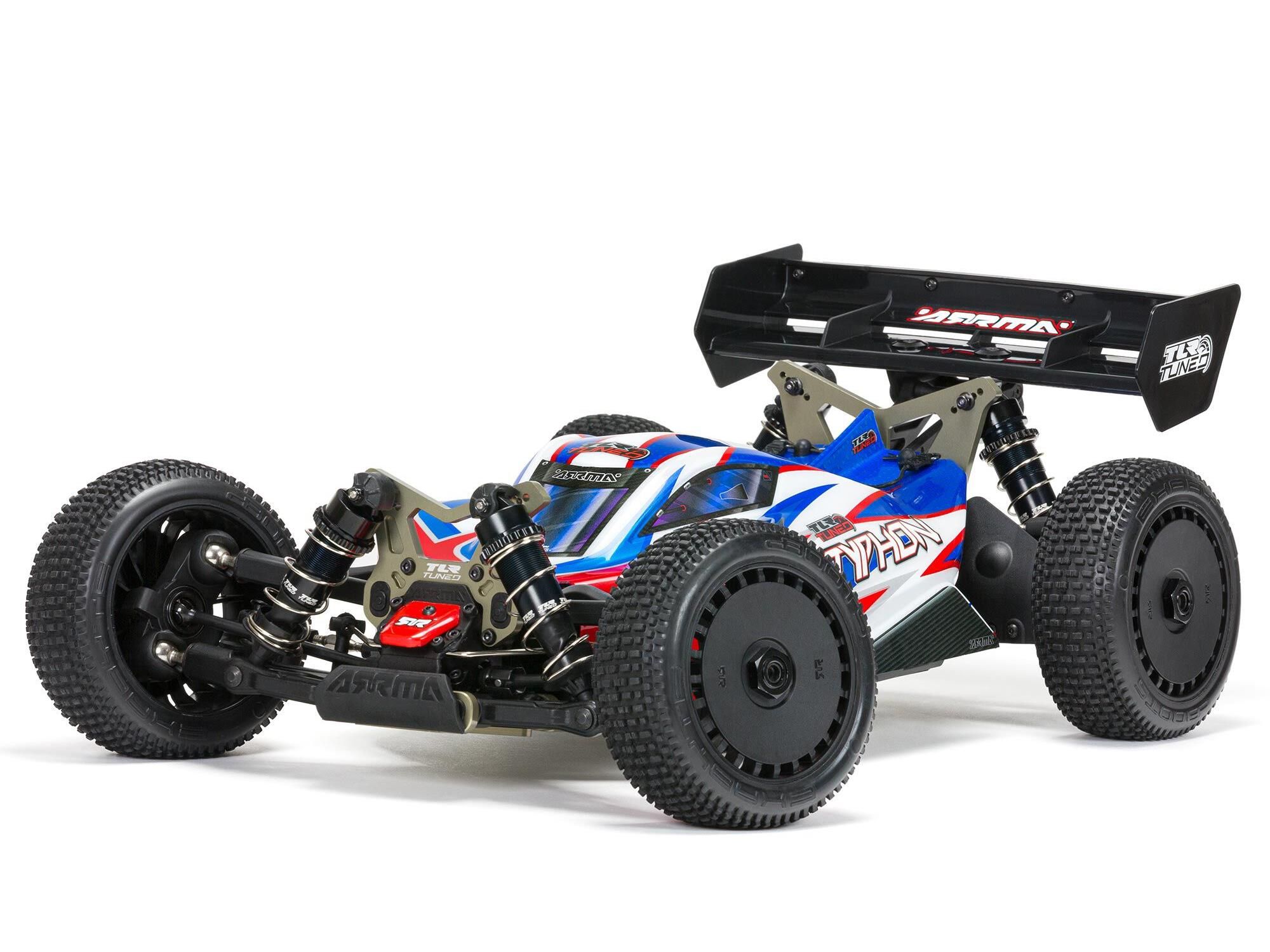 Arrma 1/8 TLR TUNED TYPHON 6S 4X4 BLX Buggy RTR Red/Blue (C-ARA8406)