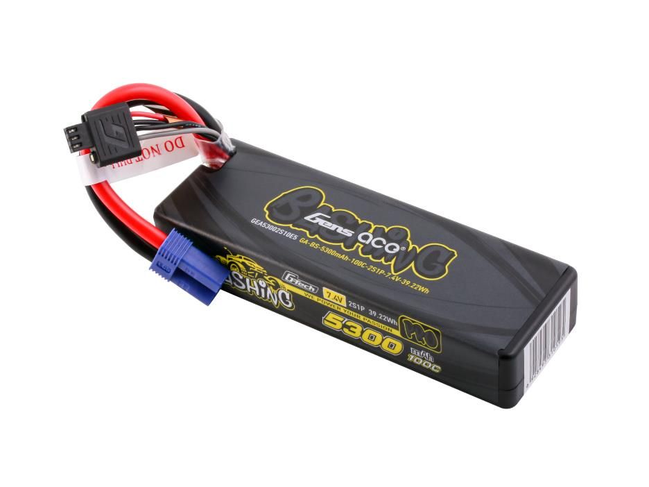Genas Ace Li-Po Car G-Tech 2S 7.4V 5300mAh 100C Bashing w/EC5 (Promoto) (O-GT2S5300-100E5)