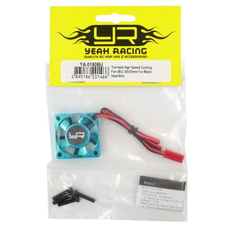 Yeah Racing Tornado High Speed Cooling Fan 30 x 30mm Blue (YA-0180BU)