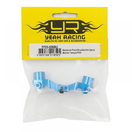 Yeah Racing Aluminium Front Knuckle Arm (2pcs) Tamiya TT02S/FF03/TA07 (FF03-006BU)
