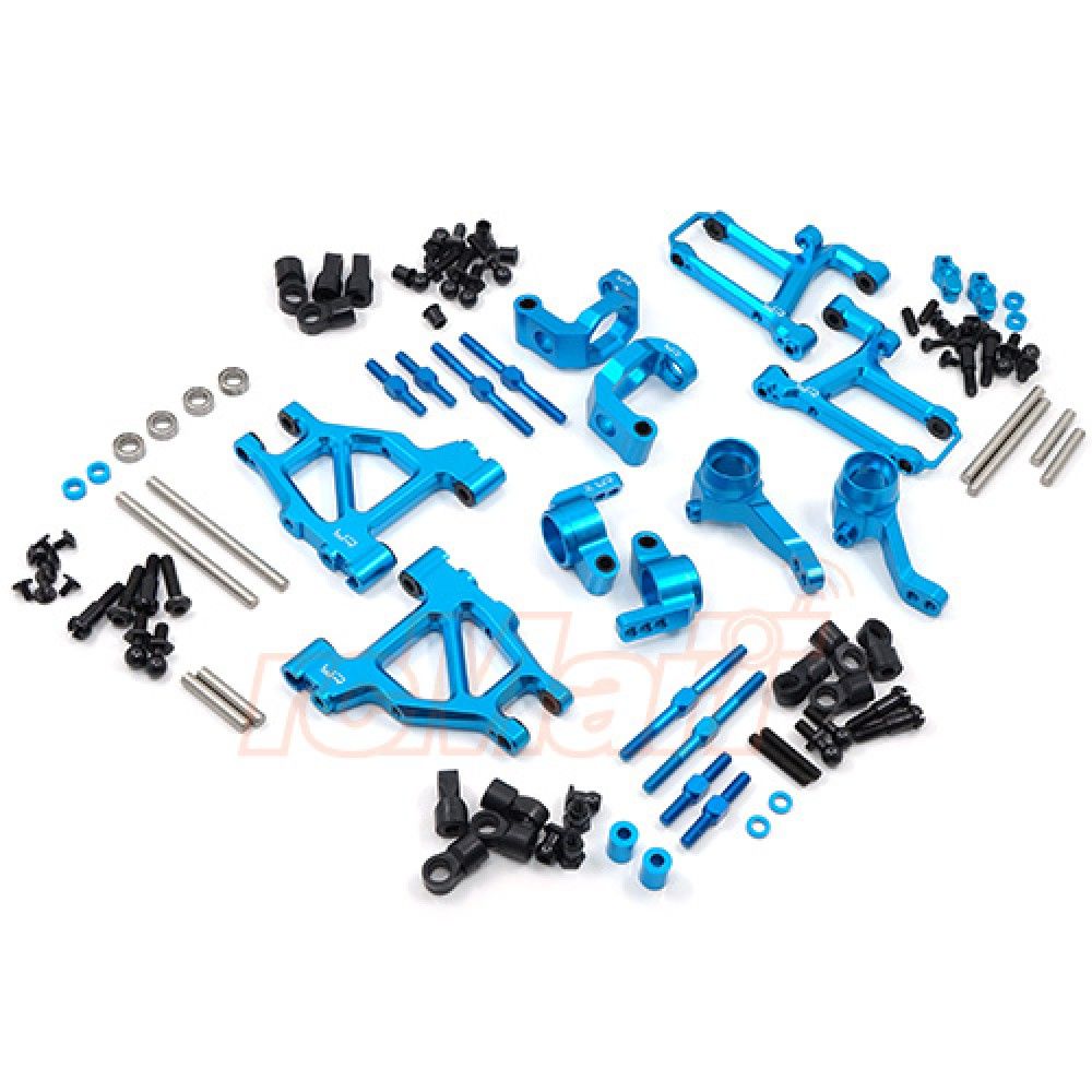 Yeah Racing Aluminium Long-Span Suspension Arms &amp; Knuckles Performance Upgrade Kit Tamiya M05 M06 (TAMC-S01BU)