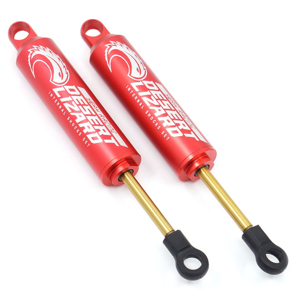 Yeah Racing 110mm Desert Lizard Two Stage Internal Spring Damper Pair Red (DDL-110RD)