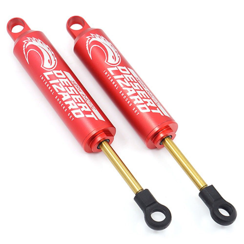Yeah Racing 100mm Desert Lizard Two Stage Internal Spring Damper (2) Red 1:10 Crawler &#039;G6 Certified&#039; (DDL-100RD)