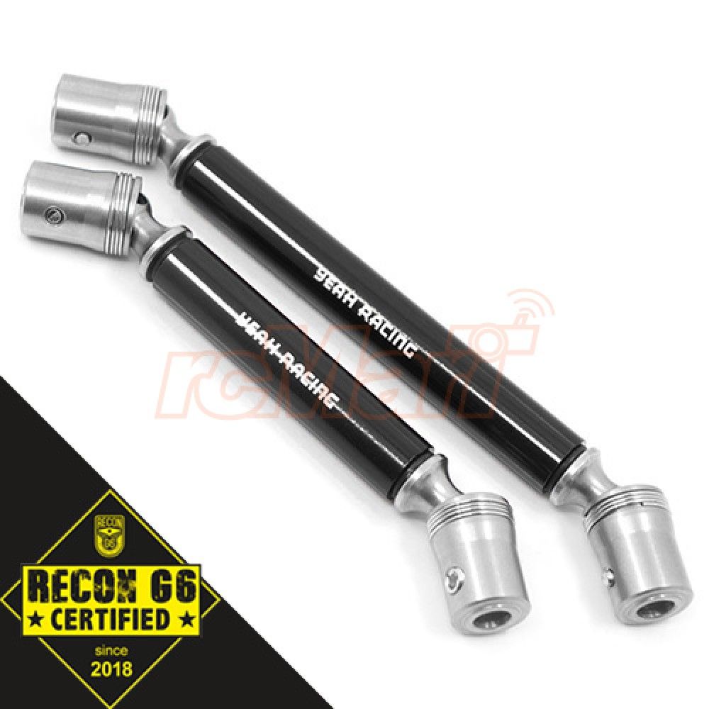Yeah Racing Stainless Steel Front &amp; Rear Centre Shaft Set Black (Ver.2) Fits TRX-4 TRX-6 (TRX4-015BK)