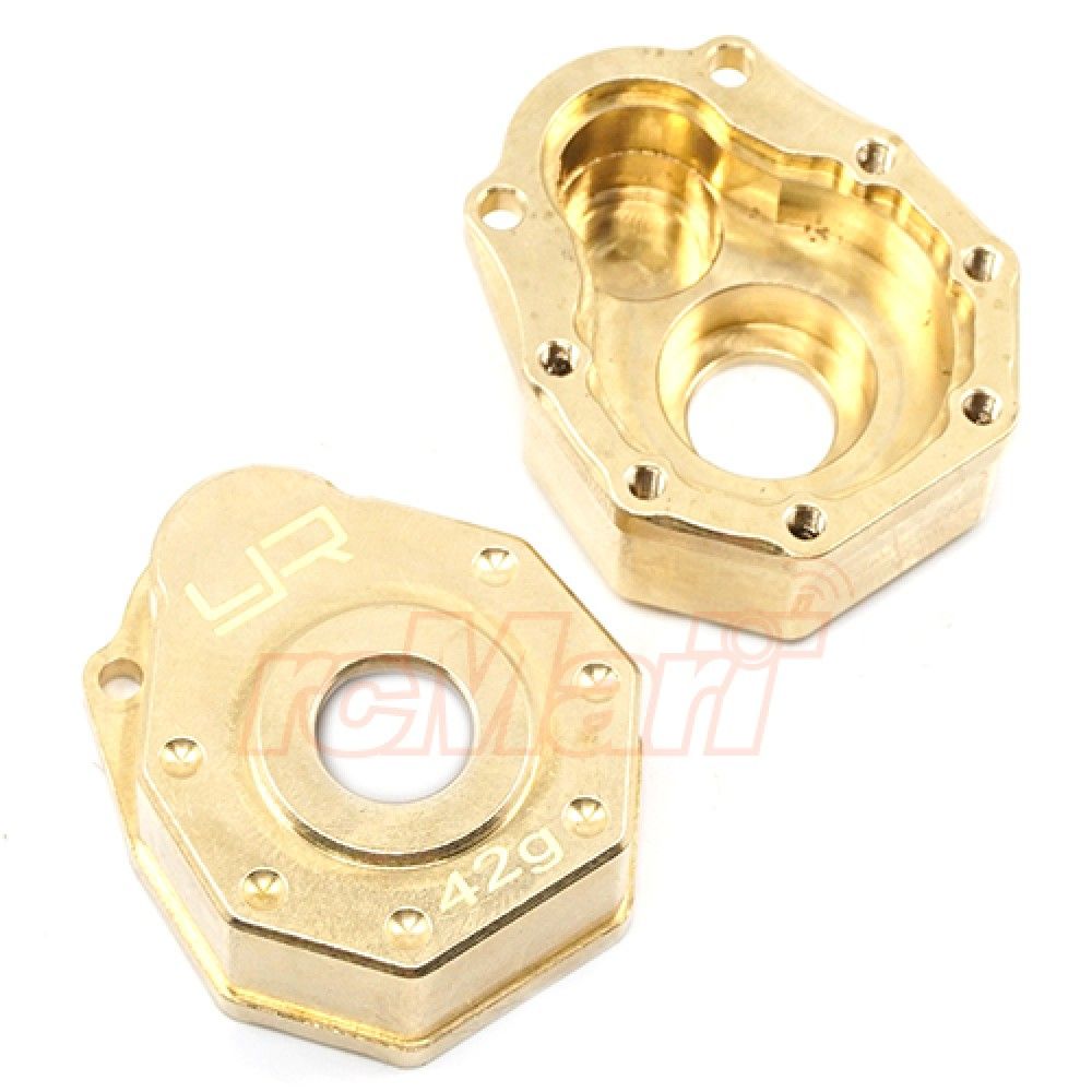 Yeah Racing Brass Front Rear Portal Cover 42g 2 Pcs TRX-4 TRX4-6 (TRX4-019)