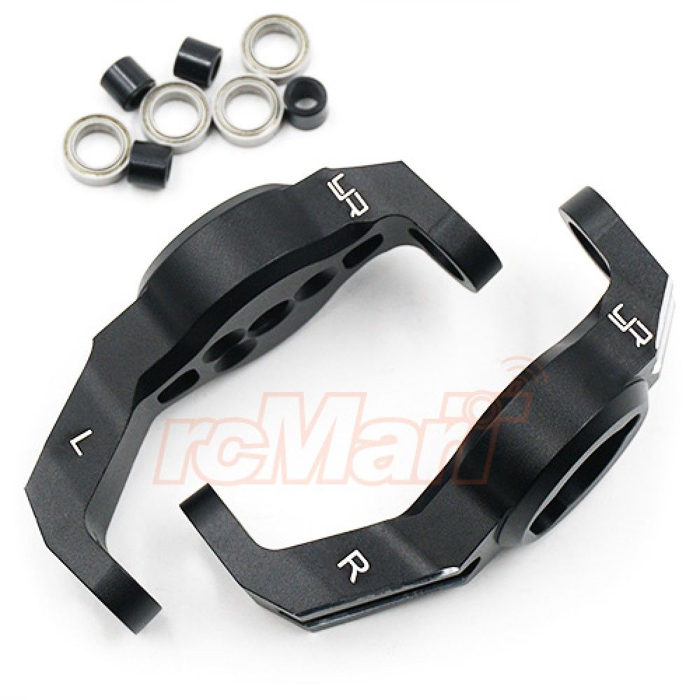 Yeah Racing Aluminium Bearing Supported C Hubs 2 Pcs TRX-4 TRX-6 Black (TRX4-001BK)