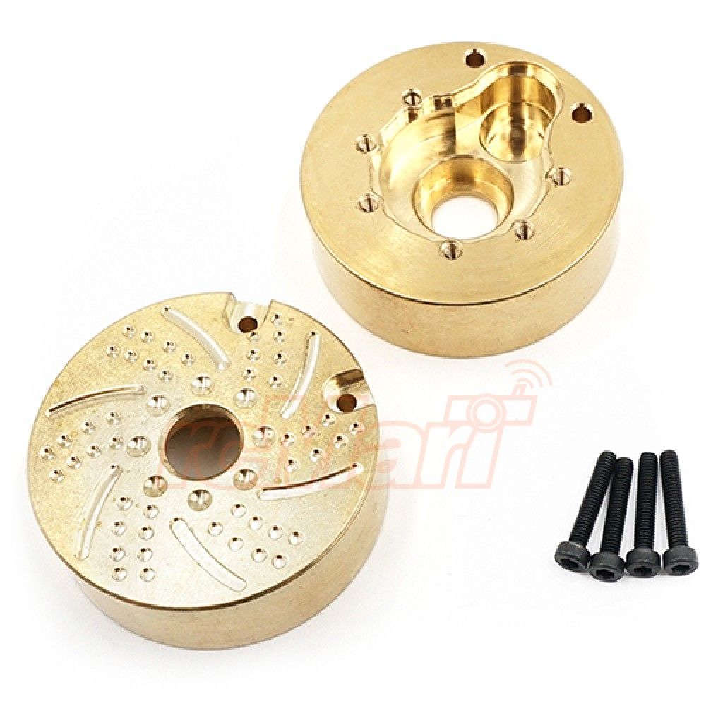 Yeah Racing Brass 118g Portal Cover Front or Rear 2pcs TRX-4 TRX-6 (TRX4-054)