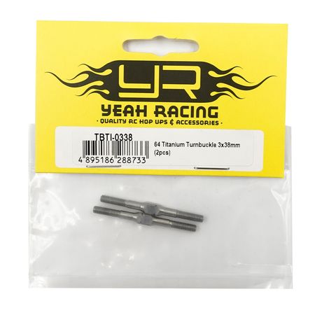 Yeah Racing 64 Titanium Turnbuckle 3x38mm 2pcs (TBTI-0338)