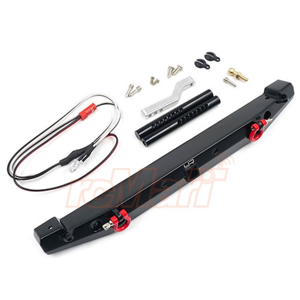 Yeah Racing Aluminium Alloy Rear Bumper w/ LED Fits TRX-4 SCX10 II (TRX4-058BK)