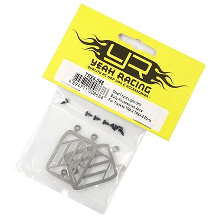 Yeah Racing Steel Front Light Grill Body Accessories 2pcs Fits TRX-4/TRX-6 Benz (TRX4-068)
