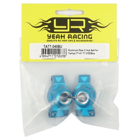 Yeah Racing Aluminium 3 Deg Rear Hub Set Tamiya TT-01/ TT-01E Blue (TATT-040BU)