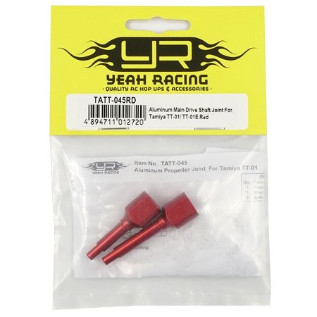 Yeah Racing Aluminium Main Drive Shaft Joint Tamiya TT-01/ TT-01E Red (TATT-045RD)