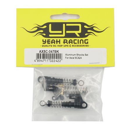 Yeah Racing Aluminium Shock Pair For Axial SCX24 Black (AXSC-047BK)
