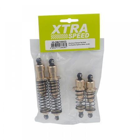 Xtra Speed Aluminium Damper Set Gold V2 Kyosho Optima, Ultima, Javelin (XS-OM27050GD)