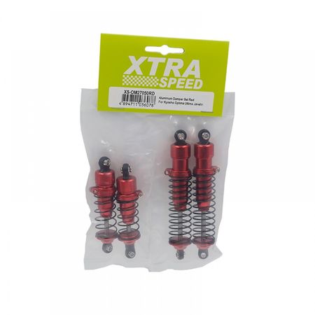 Xtra Speed Aluminum Damper Set Red V2 For Kyosho Optima Ultima Javelin (XS-OM27050RD)