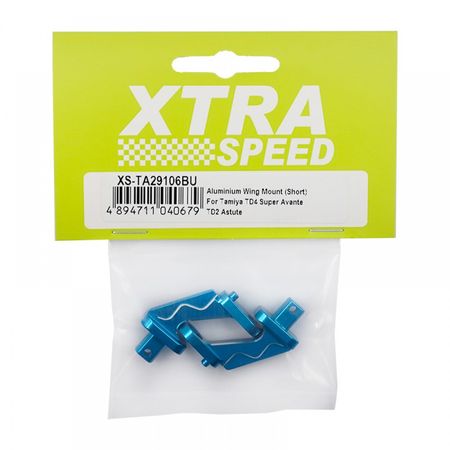 Xtra Speed Aluminium Wing Mount (Short) Tamiya TD4 Super Avante TD2 Astute (XS-TA29106BU)