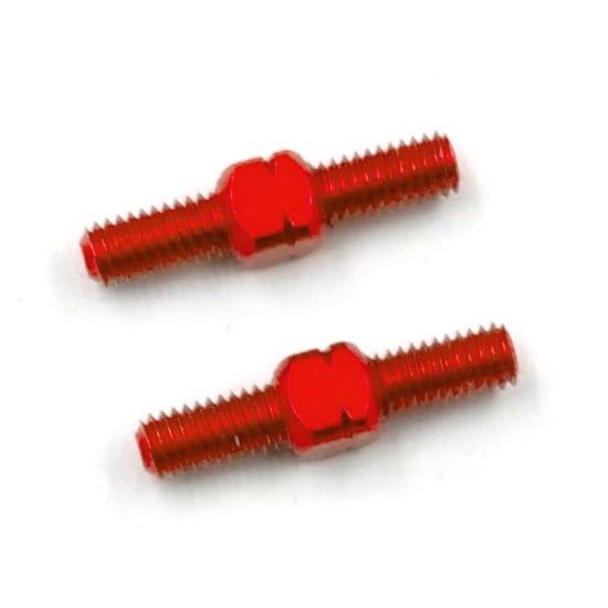 Slidelogy Aluminum Turnbuckle M3 x 40mm 2pcs  - Red (SDY-0283R)