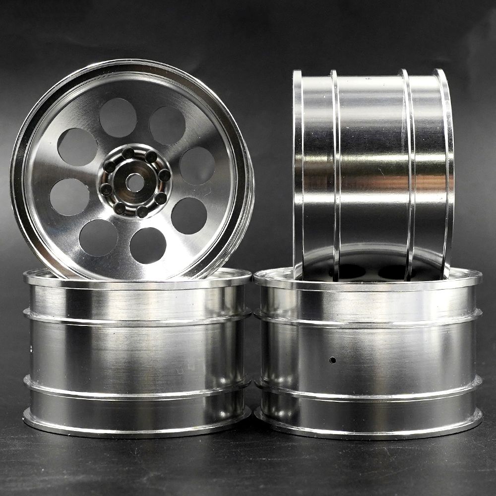 Yeah Racing Aluminium CNC 8 Spoke Rim Set Kyosho Optima/Optima Mid /Javelin /Ulitma (WL-0171SV)