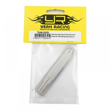Yeah Racing Stainless Steel Rock Rails Diamond Plate TRX-4M Defender/Bronco (TR4M-028SV)
