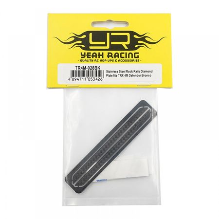 Yeah Racing Stainless Steel Rock Rails Diamond Plate TRX-4M Defender/Bronco (TR4M-028BK)