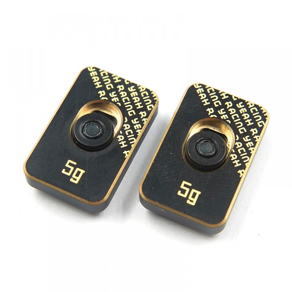 Yeah Racing 1:10 Adjustable Brass Chassis Balancing Weights 5g 2pcs (YA-0723BK)