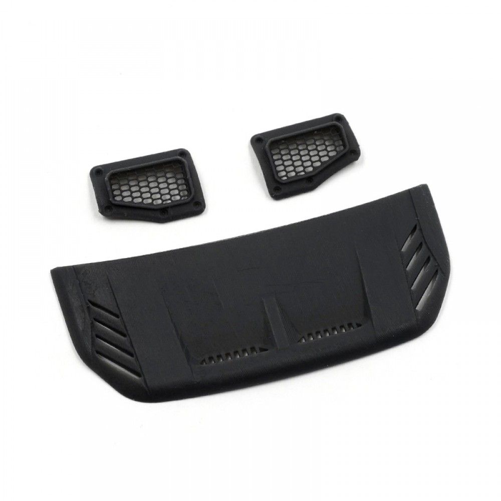Yeah Racing Plastic Engine Cover &amp; Hood Side Air Intake Grille Traxxas TRX-4M Bronco (TR4M-034BK)