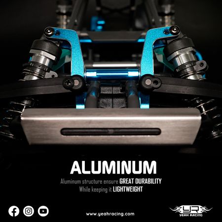 Yeah Racing Aluminum Damper Brace (F &amp; R) For Tamiya BBX (BB-01) (TABB-011BU)