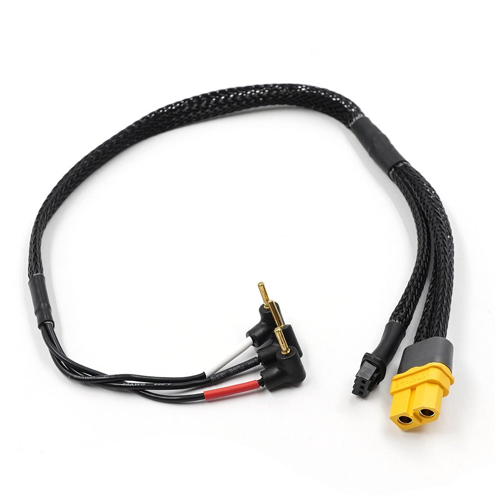 Yeah Racing XT60 Plug To 2mm Plug (Angled Type) Charging Cable w/ Balance Plug (32mm) (WPT-0163)