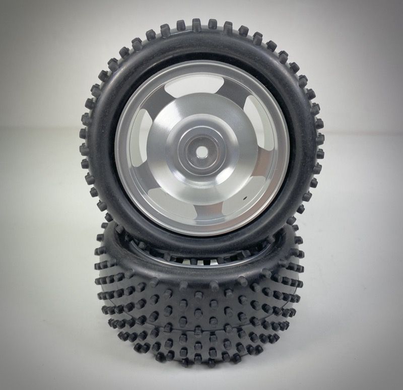 Absima 1:10 Aluminium Buggy Wheel Set 2WD/4WD Spike Tyre Rear 12mm Hex (2) ( AB 2500025)