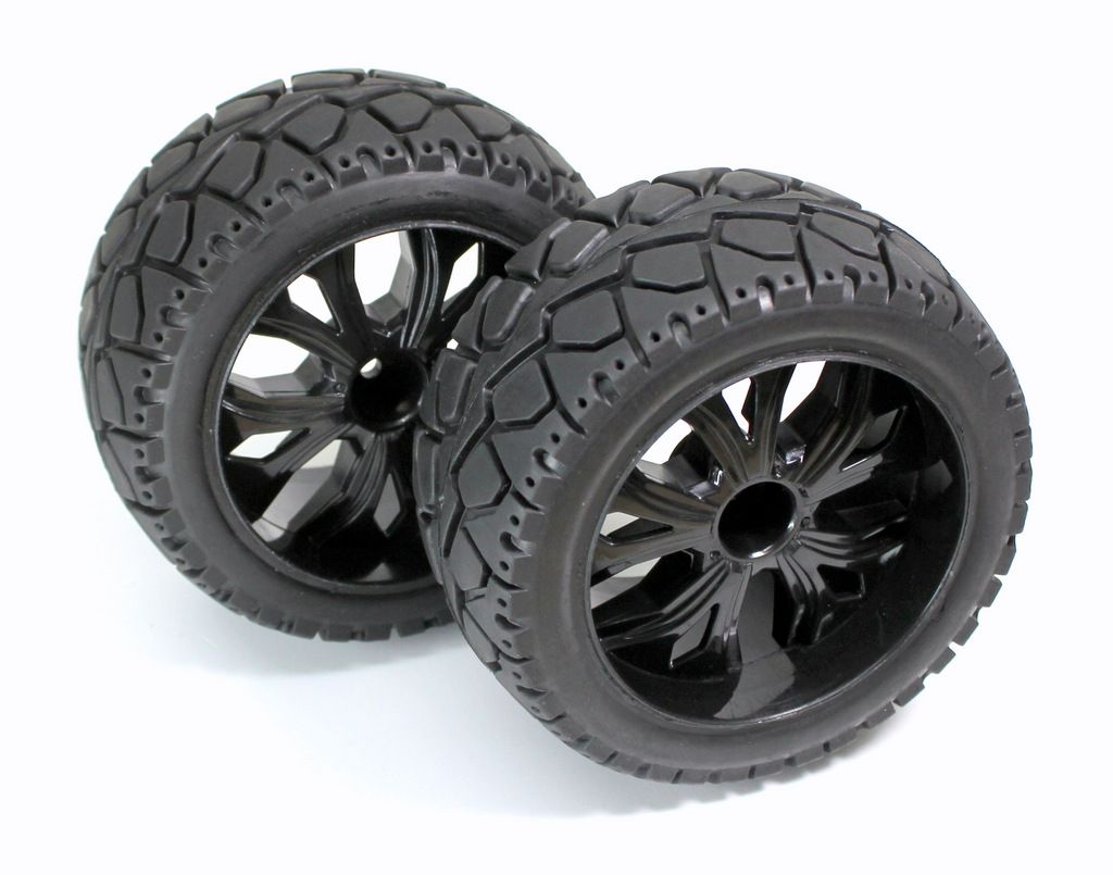 Absima Wheel Set Buggy / Truggy&quot;Street&quot; black 1:10 (2) ( AB 2500014)