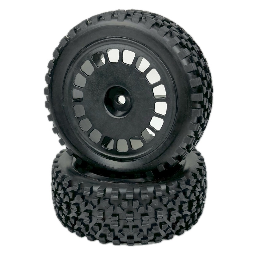 Absima 1:10 Buggy Wheel Set &quot;Maxi Block&quot; Front Black (2) ( AB 2500056)