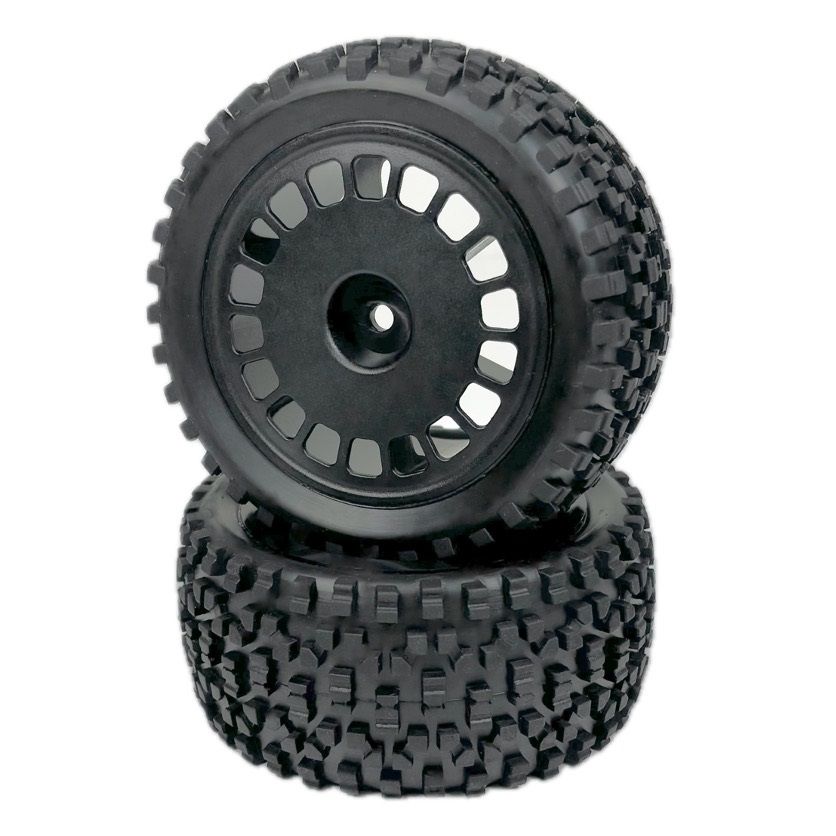 Absima 1:10 Buggy Wheel Set &quot;Maxi Block&quot; Rear Black (2) ( AB 2500057)