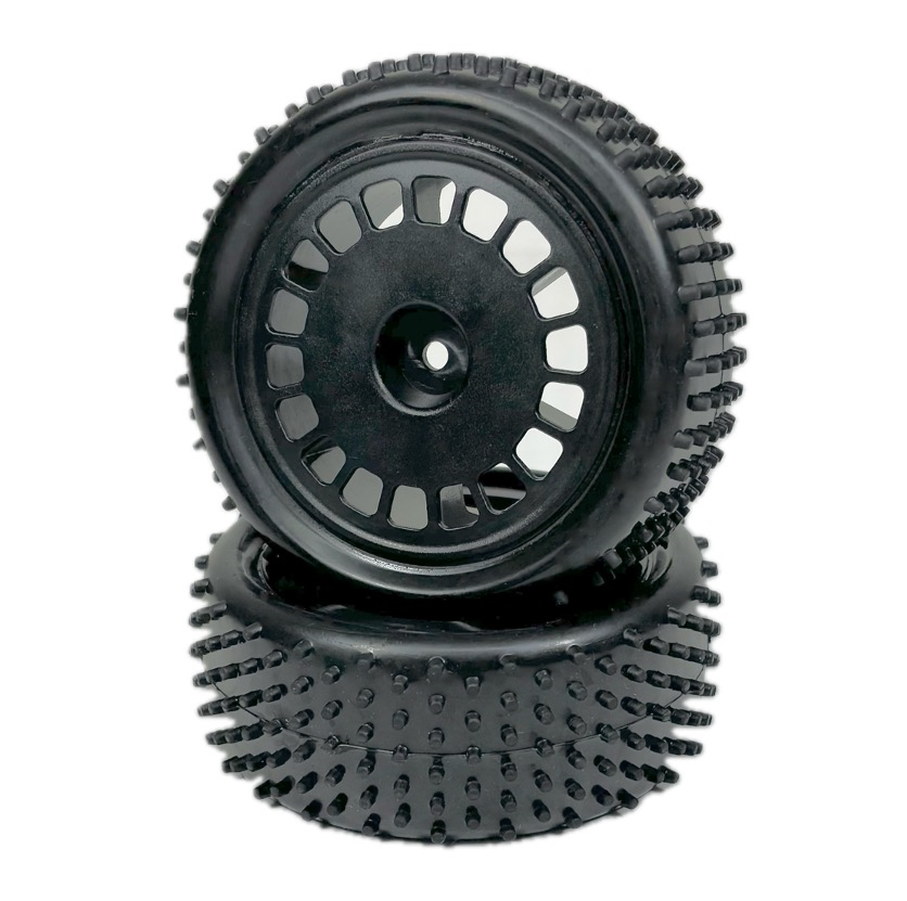 Absima 1:10 Buggy Wheel Set &quot;Mini Pin&quot; Front Black (2) ( AB 2500054)