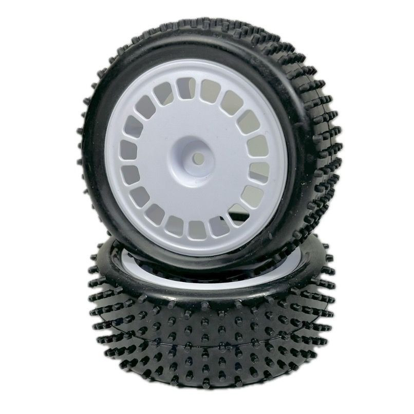 Absima 1:10 Buggy Wheel Set &quot;Mini Pin&quot; Front White (2) ( AB 2500050)