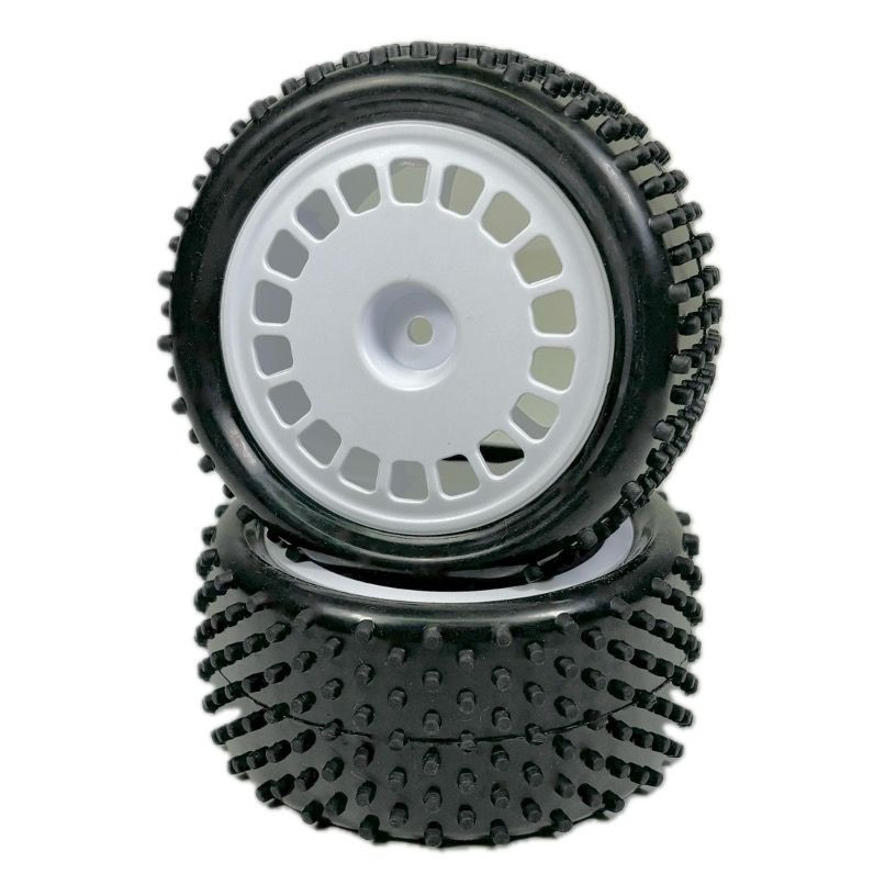 Absima 1:10 Buggy Wheel Set &quot;Mini Pin&quot; Rear White (2) ( AB 2500051)