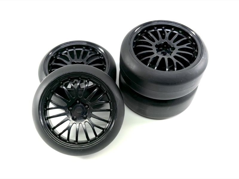 Absima 1:10 Drift Wheel Set &quot;The Pimp&quot; Black (4) ( AB 2510052)