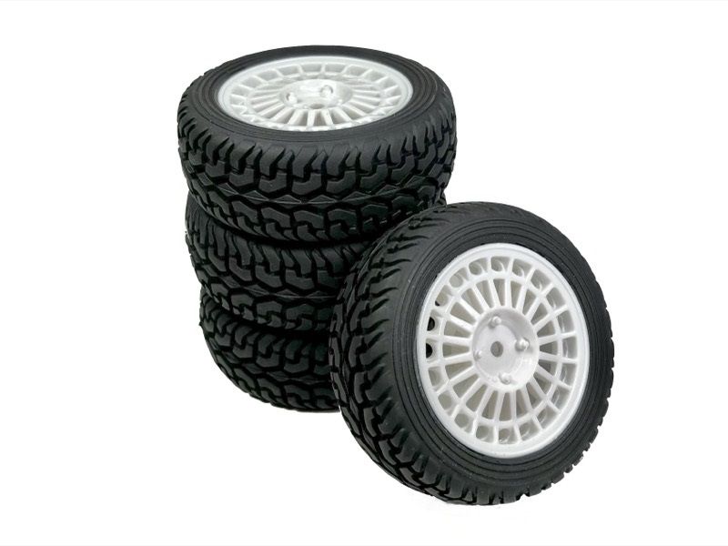 Absima 1:10 Wheel Set &quot;Rally Street Design&quot; White (4) ( AB 2510065)