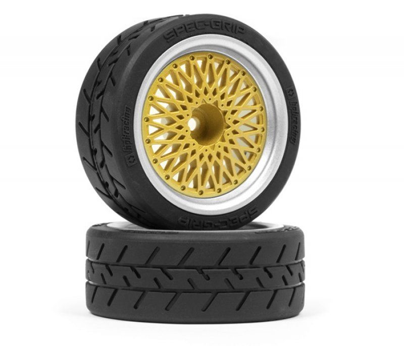 HPI Racing BBS RS Wheels Silver/Gold 26mm (6mm Offset) (HP120266)