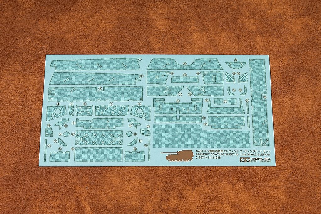 1/48 Tamiya Elefant Zimmerit sheet ( THC 12671)