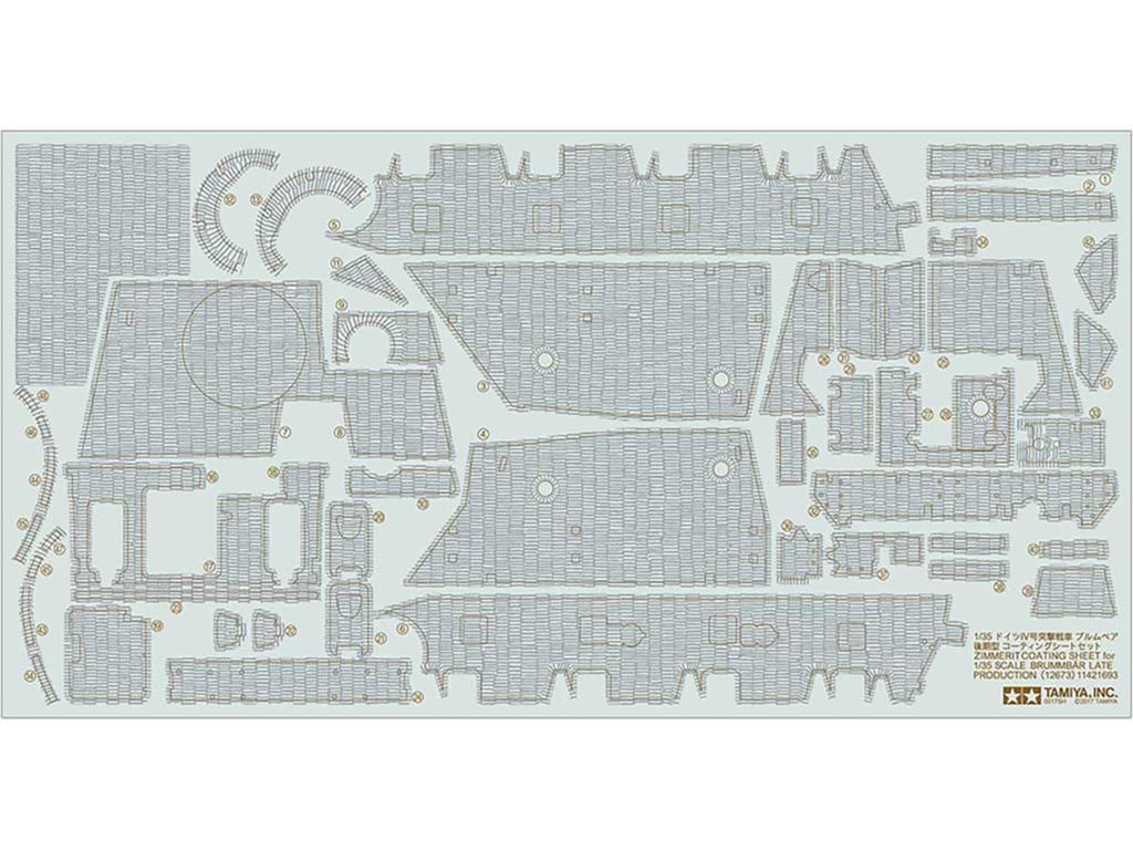 1/35 Tamiya Brummbaer Late - Zimmerit Sheet ( THC 12673)