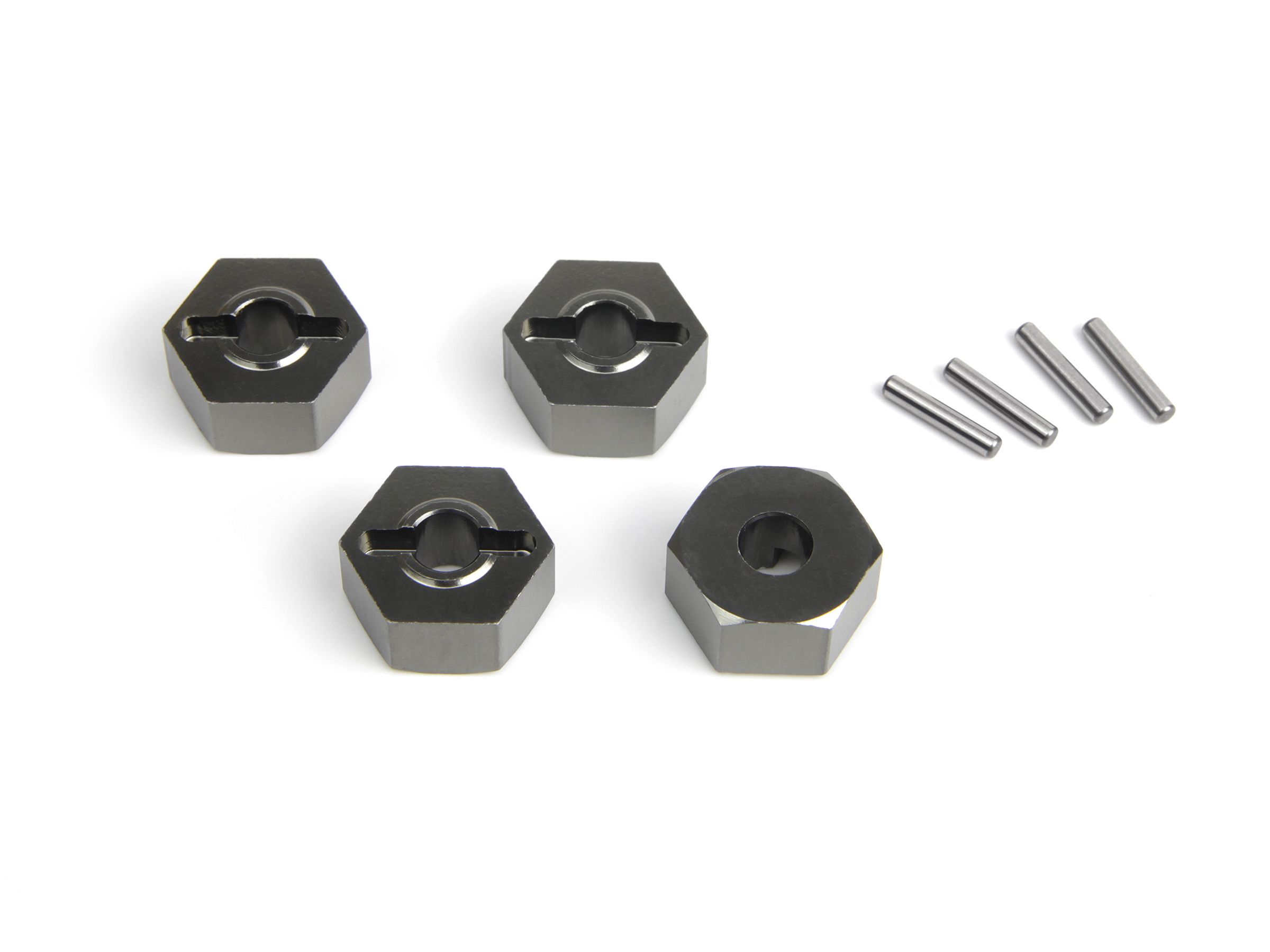 Maverick Aluminium 14mm Hex Hub Set (Grey/4pcs) (MV150472)