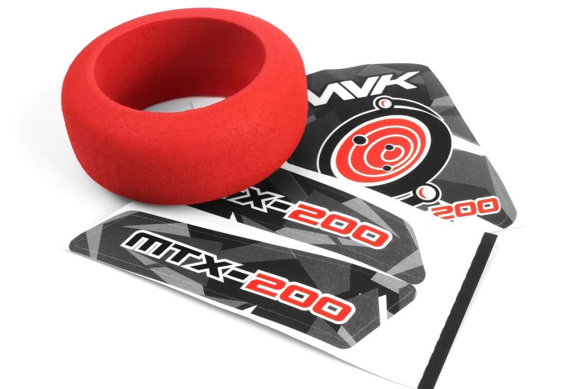 Maverick Transmitter Wheel Foam &amp; Decals (Red) (MV150552)