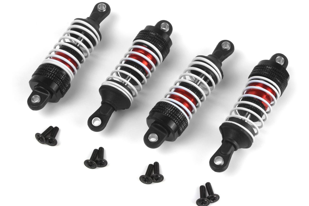 Maverick Aluminum Oil-Filled Shock Absorber Set Red/4Pc (MV150556)