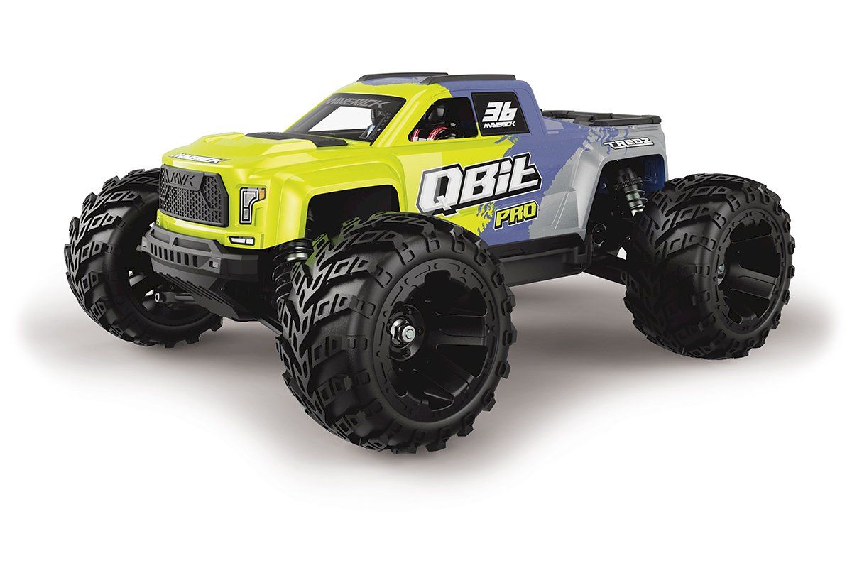 Maverick Qbit MT Pro 1/16th Monster Truck - Fluro Green (MV151002)