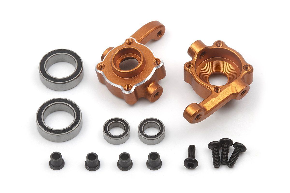 HPI Racing Aluminum Steering Spindle Set (Orange) (HP161146)
