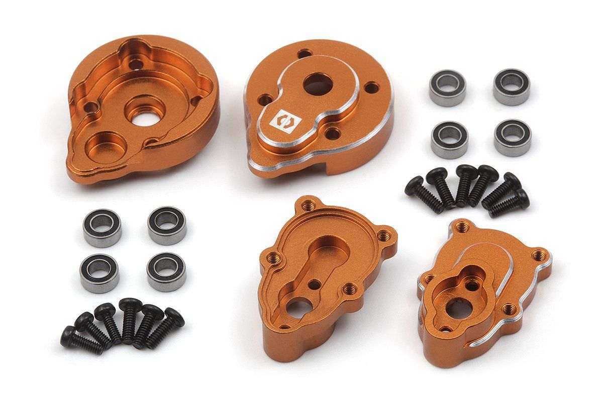 HPI Racing Aluminum Portal Rear Hub Set (Orange/2pcs) (HP161161)